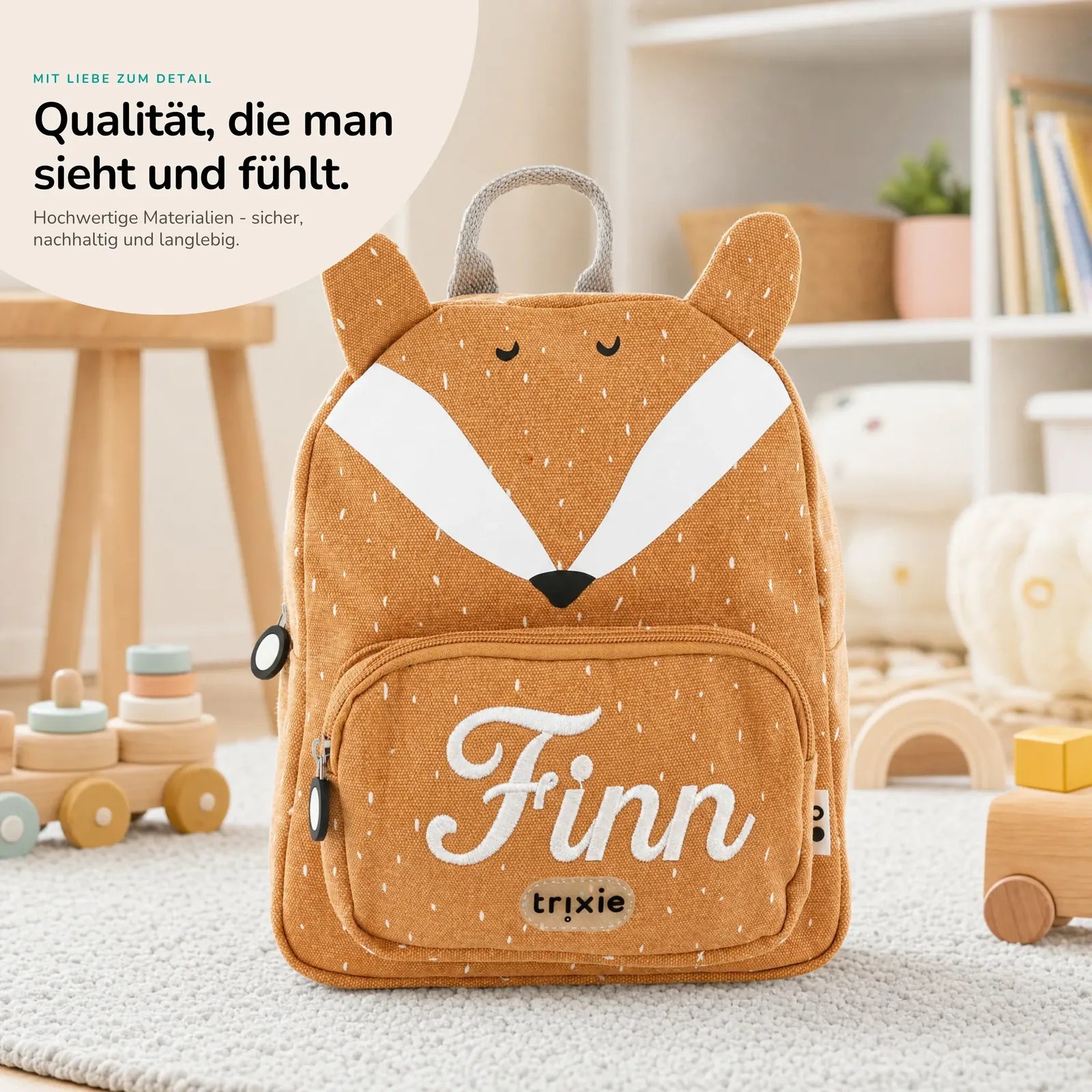 Trixie Kindergartenrucksack Fuchs, Kita-Rucksack personalisiert