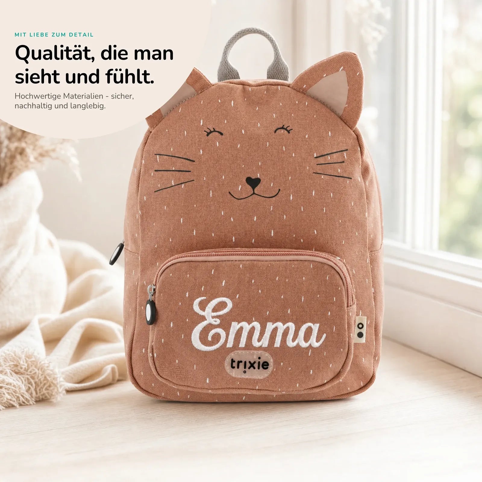 Trixie Kindergartenrucksack Katze, Kita-Rucksack personalisiert