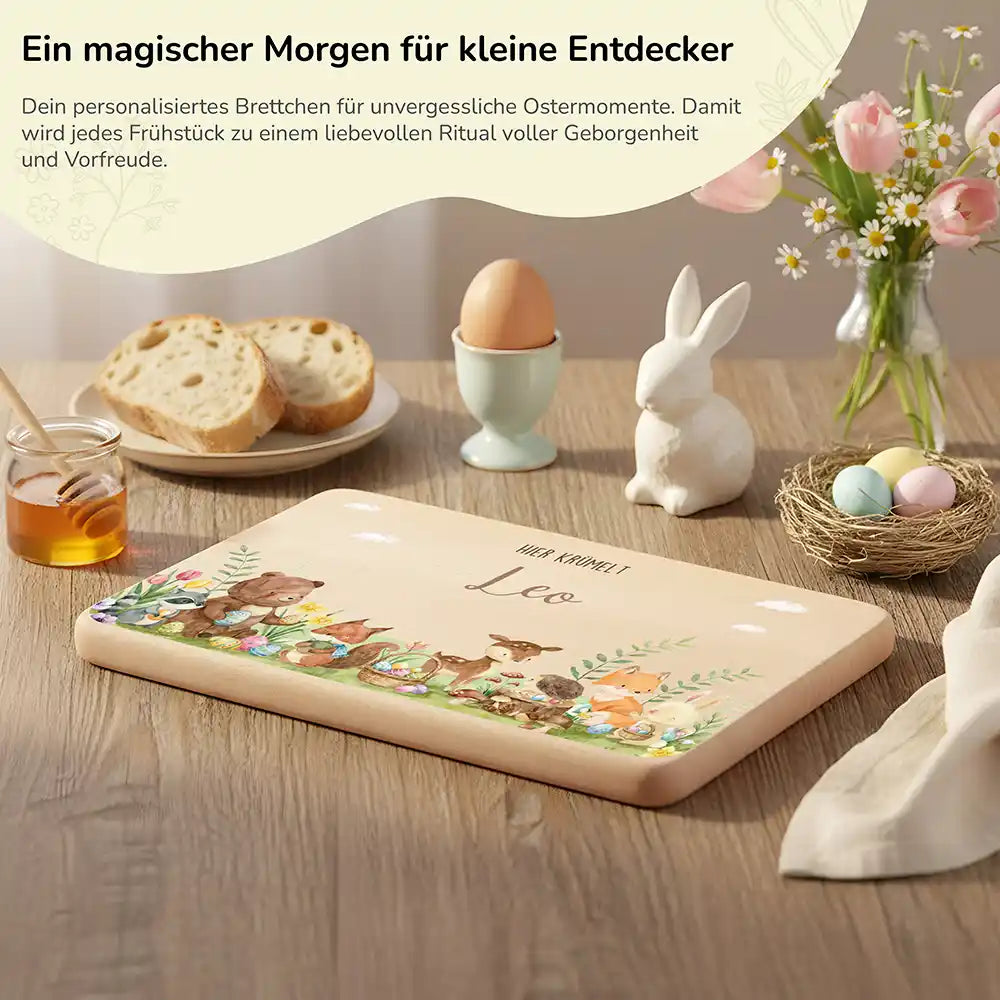 Frühstücksbrettchen Ostern - Niedliche Waldtiere
