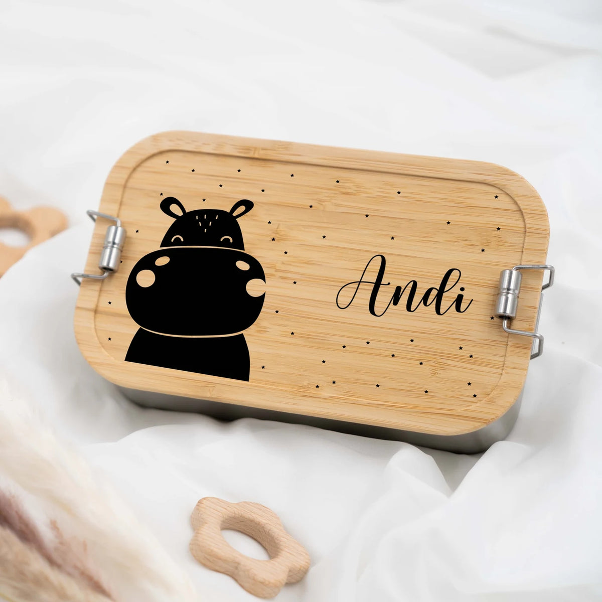 Brotdose personalisiert Nilpferd