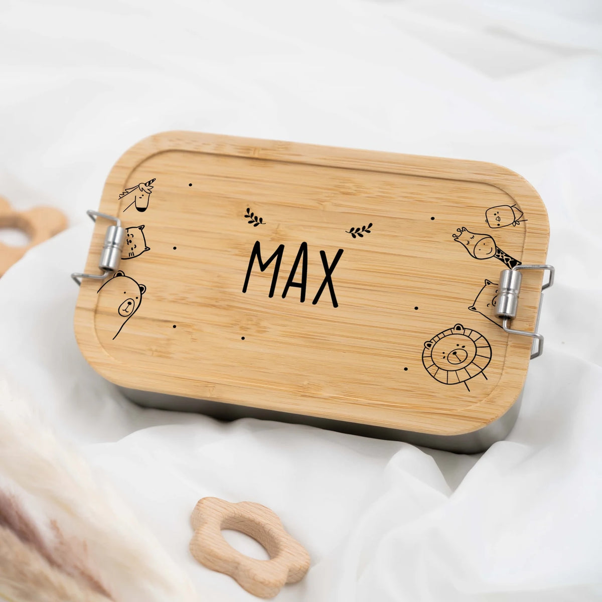 Brotdose Kinder personalisiert - Animal Family