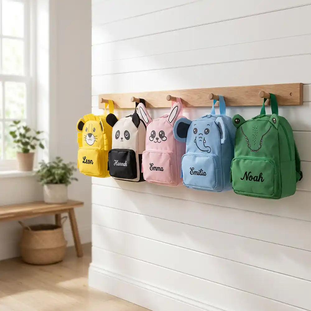 Personalisierter Kinderrucksack Krokodil, für Kita, Krippe und Kindergarten