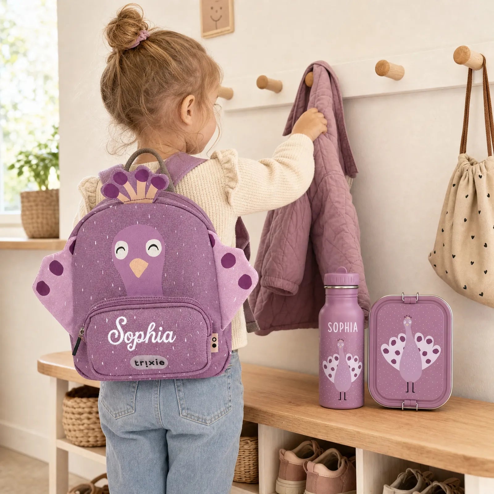 Trixie Kindergarten Set Pfau, mit Wunschnamen für die Kita