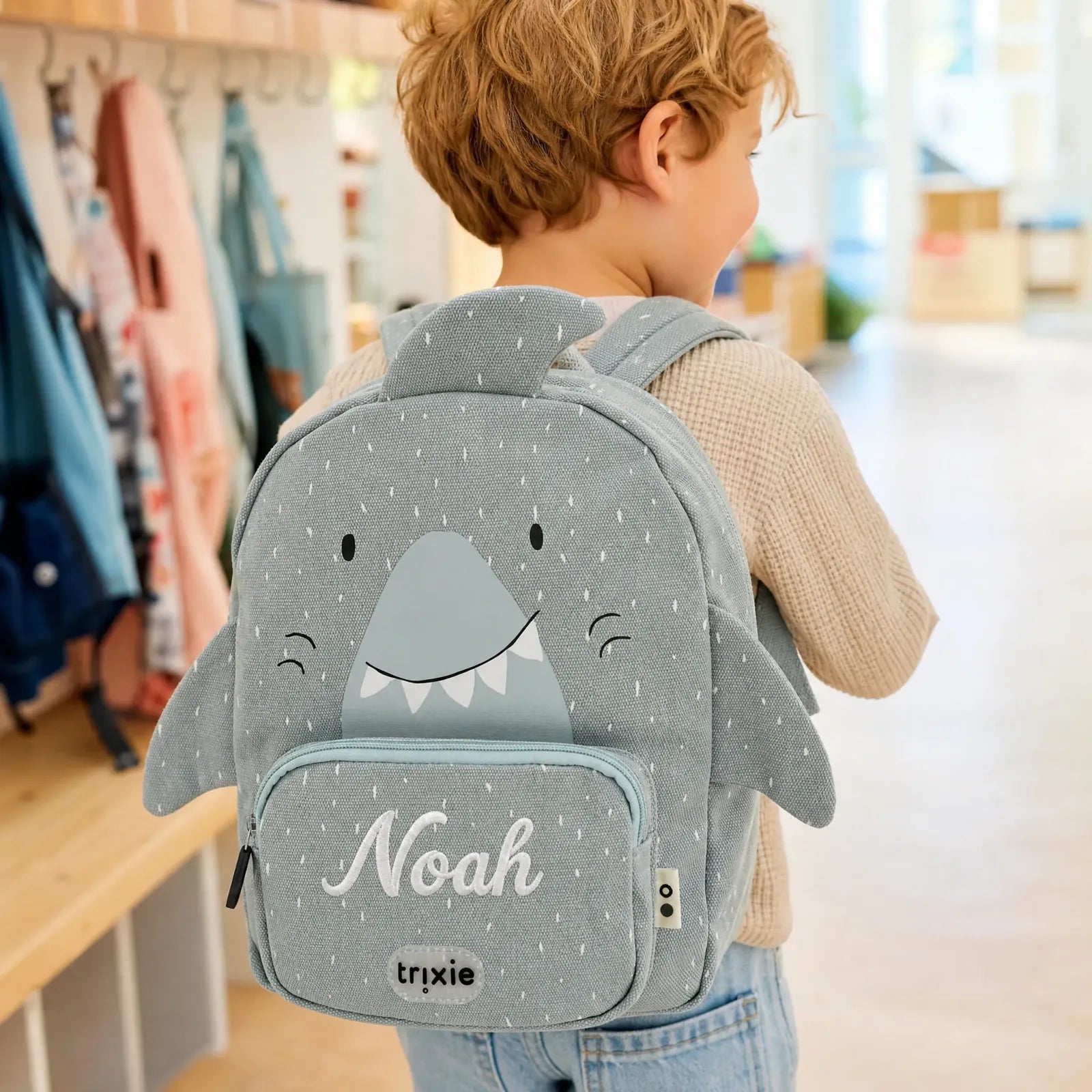 Trixie Kindergartenrucksack Hai, Klein 5,25 L, ab 2 Jahren