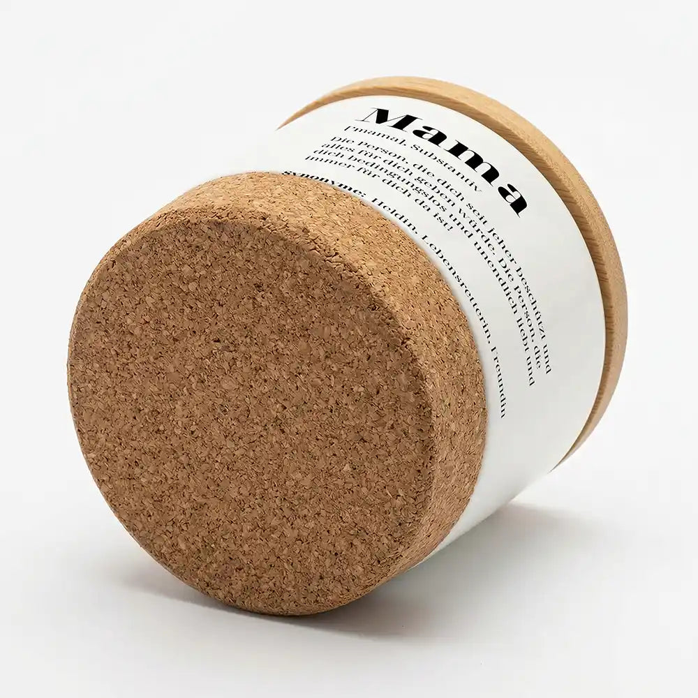 Duftkerze Vanille Keramik Mama Definition – Geschenk in Kraftpapier