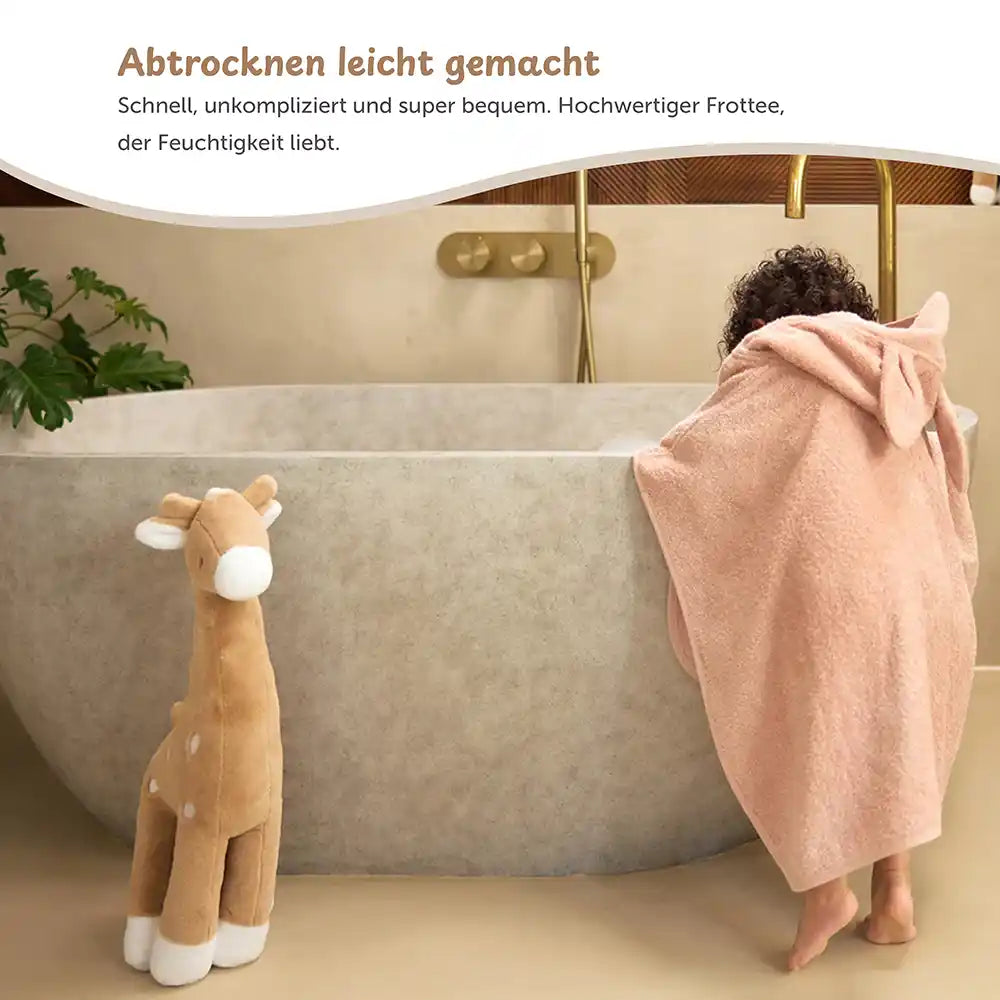 Kapuzenhandtuch Baby personalisiert – Mintgrün, kuscheliges Frottee mit Kapuze für warme Badestunden