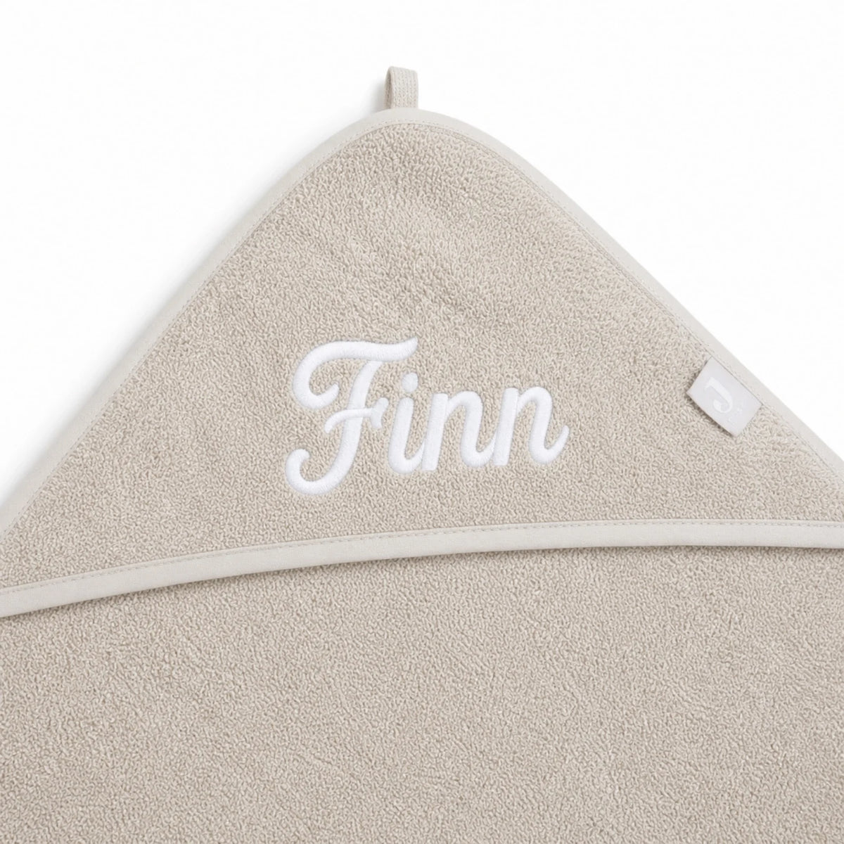 Kapuzenhandtuch Baby personalisiert – Nougat