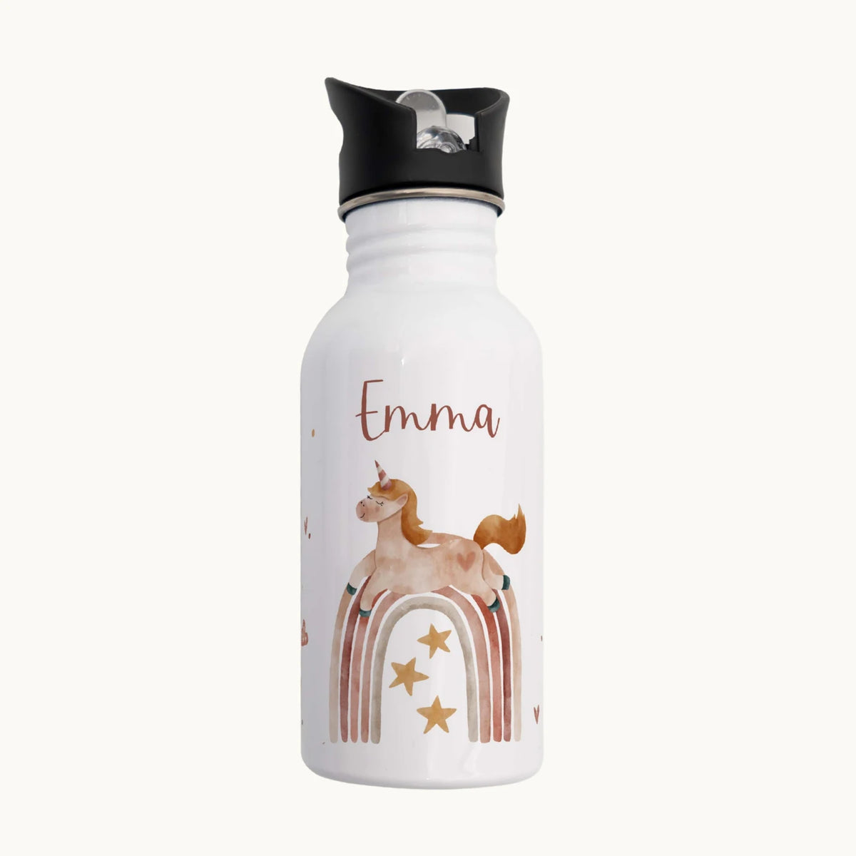 Trinkflasche Kinder Edelstahl - Regenbogen Einhorn