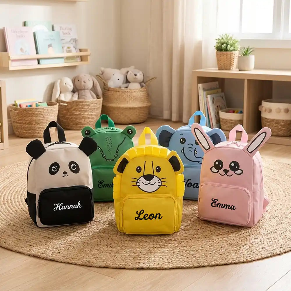 Personalisierter Kinderrucksack Panda, Geschenk für Kinder, unisex