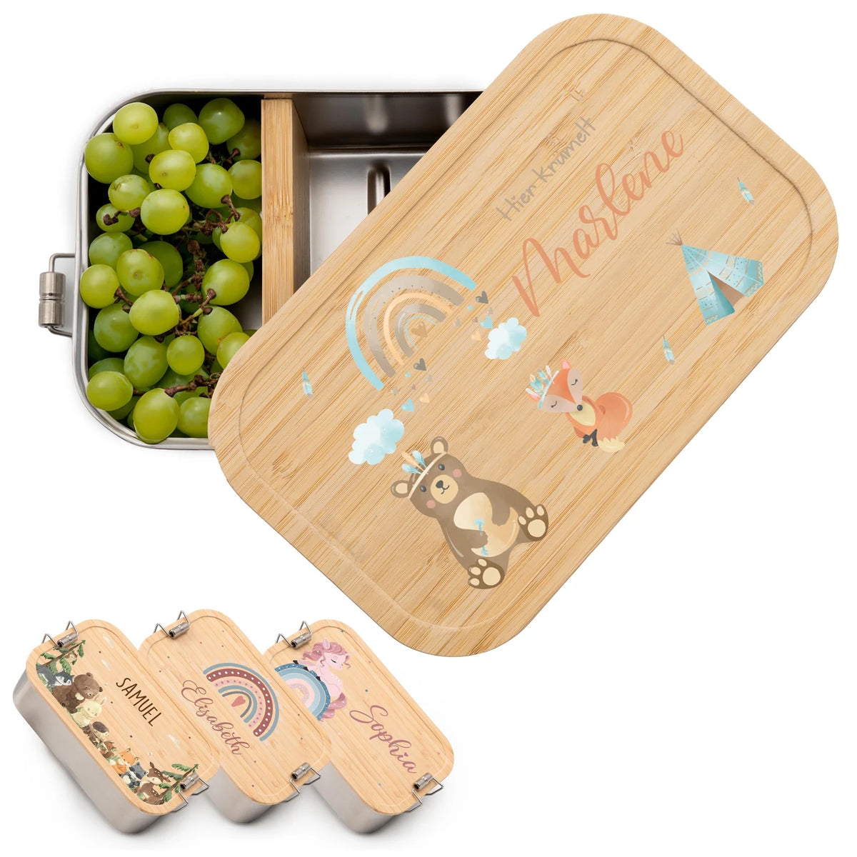 Brotdose Kinder personalisiert - Tipi