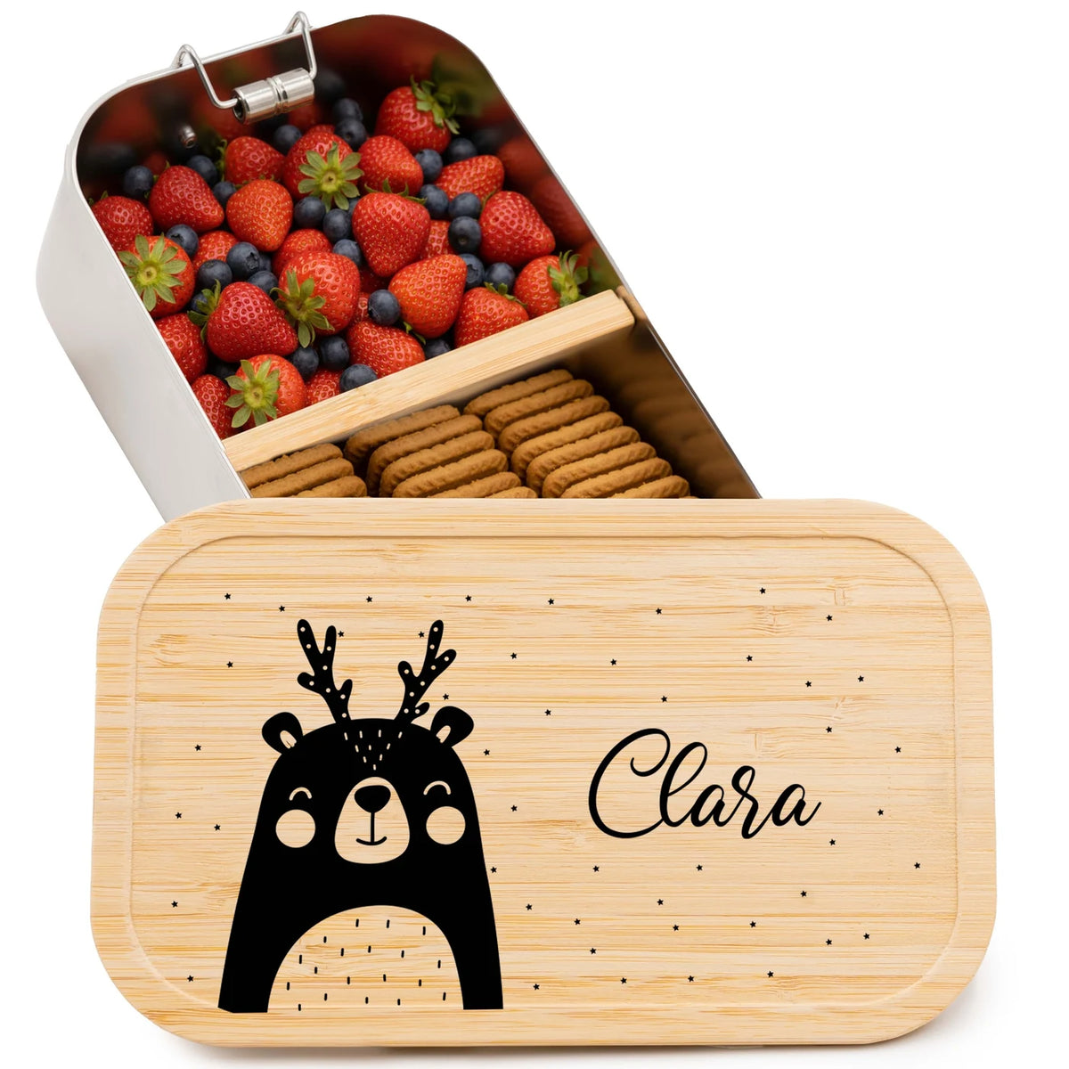 Brotdose personalisiert X-mas Bär