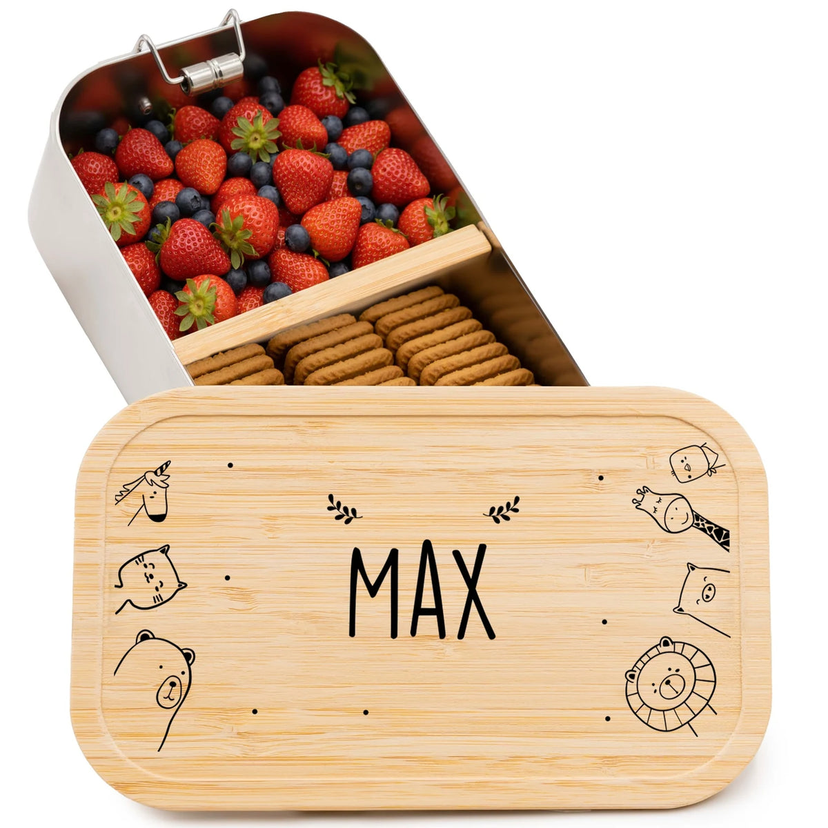 Brotdose Kinder personalisiert - Animal Family