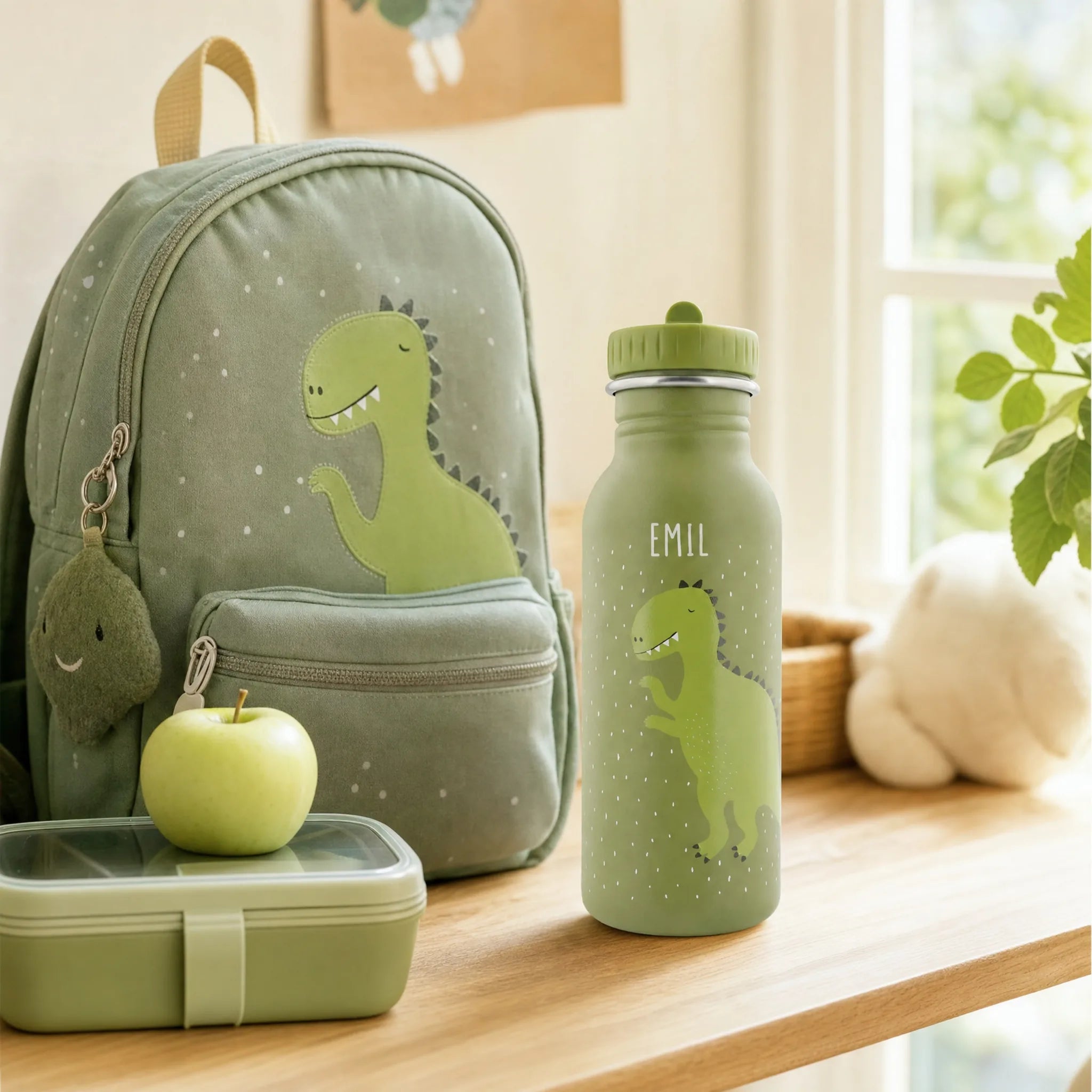 Trixie Trinkflasche Kinder Dino, robuster, rostfreier Edelstahl