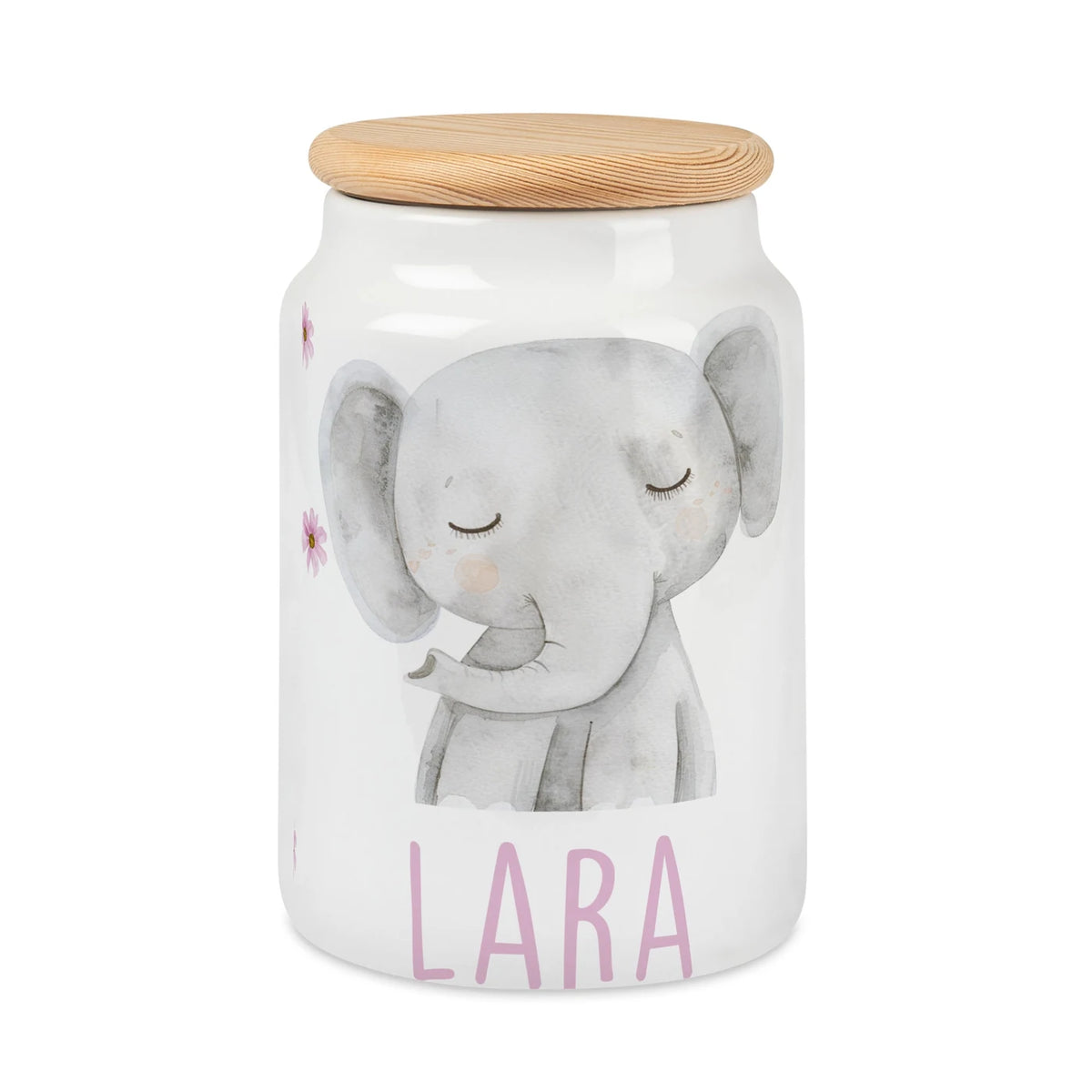 Personalisierbare Keksdose mit Name - Elefant
