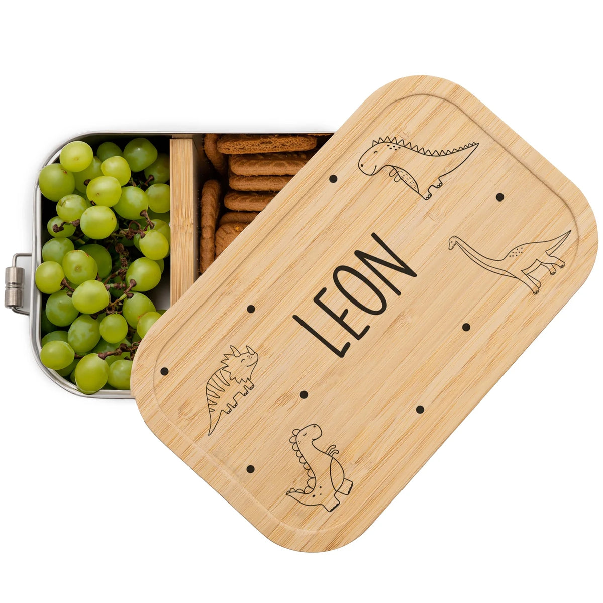 Brotdose personalisiert Dino