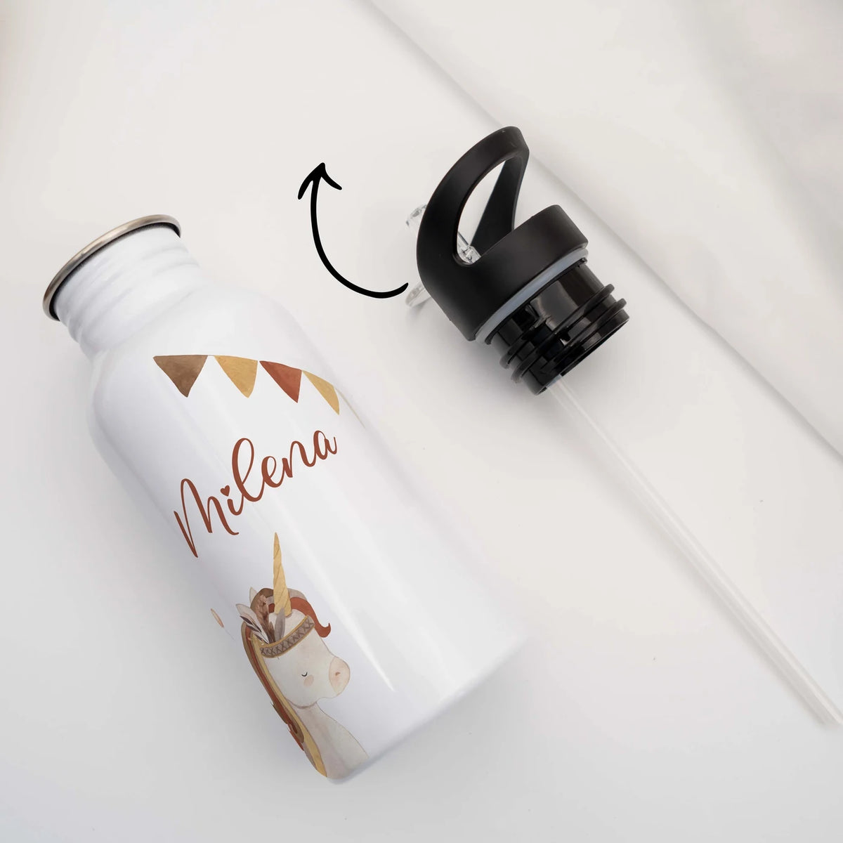 Trinkflasche Kinder Edelstahl - Einhorn