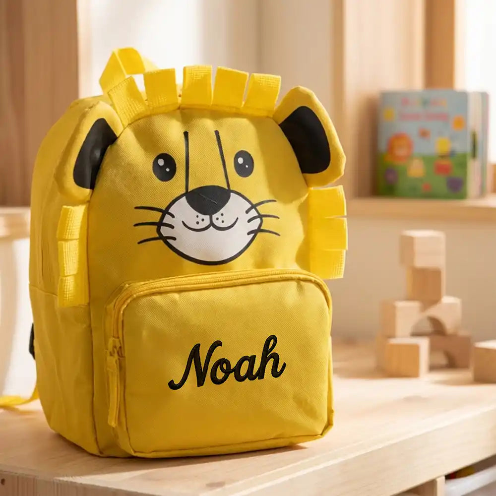 Personalisierter Kinderrucksack Löwe, für den Kindergarten