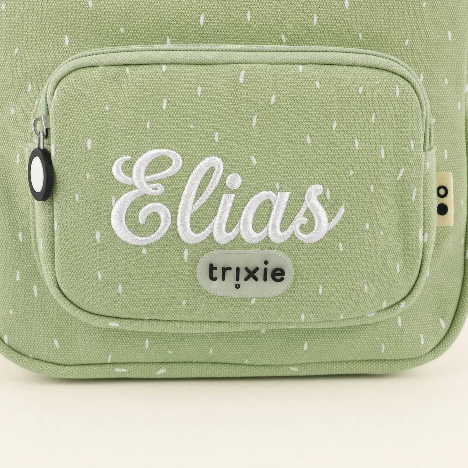 Trixie Kindergartenrucksack Drache, Brustschnalle und Namensschild innen