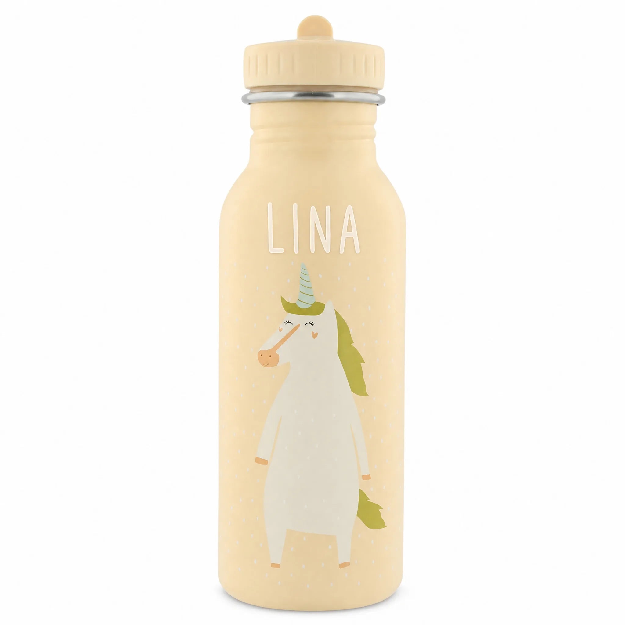 Trixie Trinkflasche Kinder Einhorn, Tiermotiv-Detail mit Wunschname