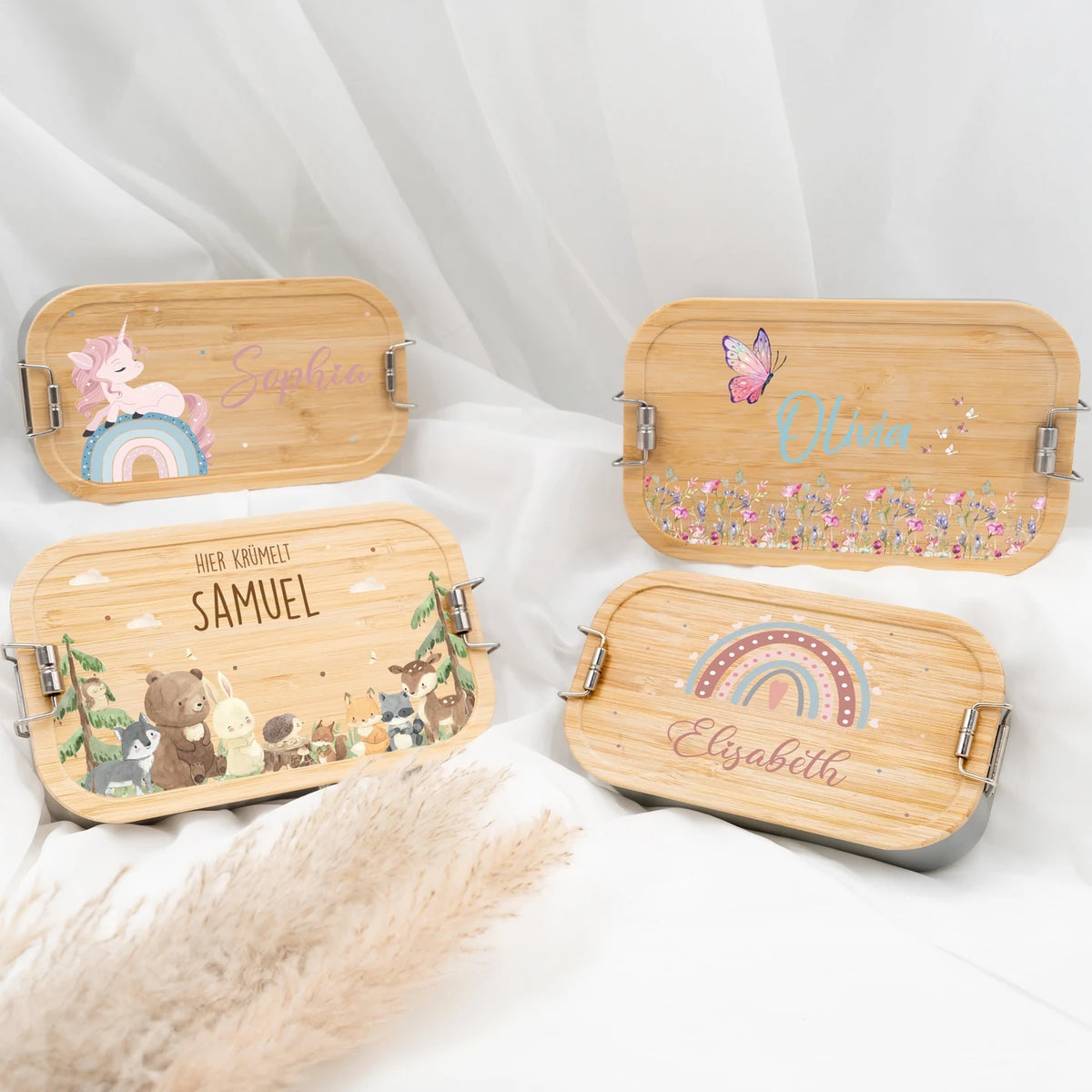 Brotdose Kinder personalisiert - Blumenpark