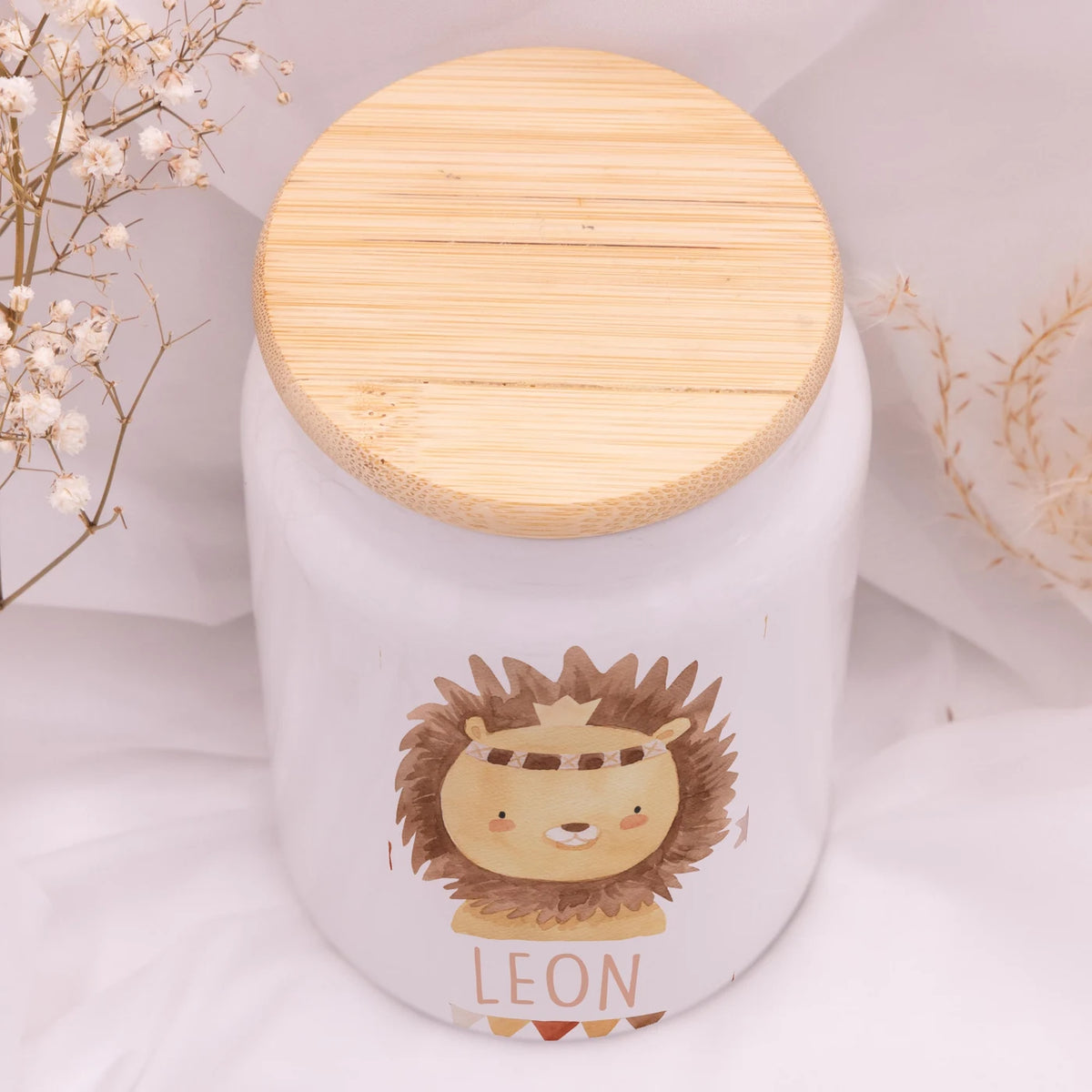 Personalisierbare Keksdose mit Name - Löwe