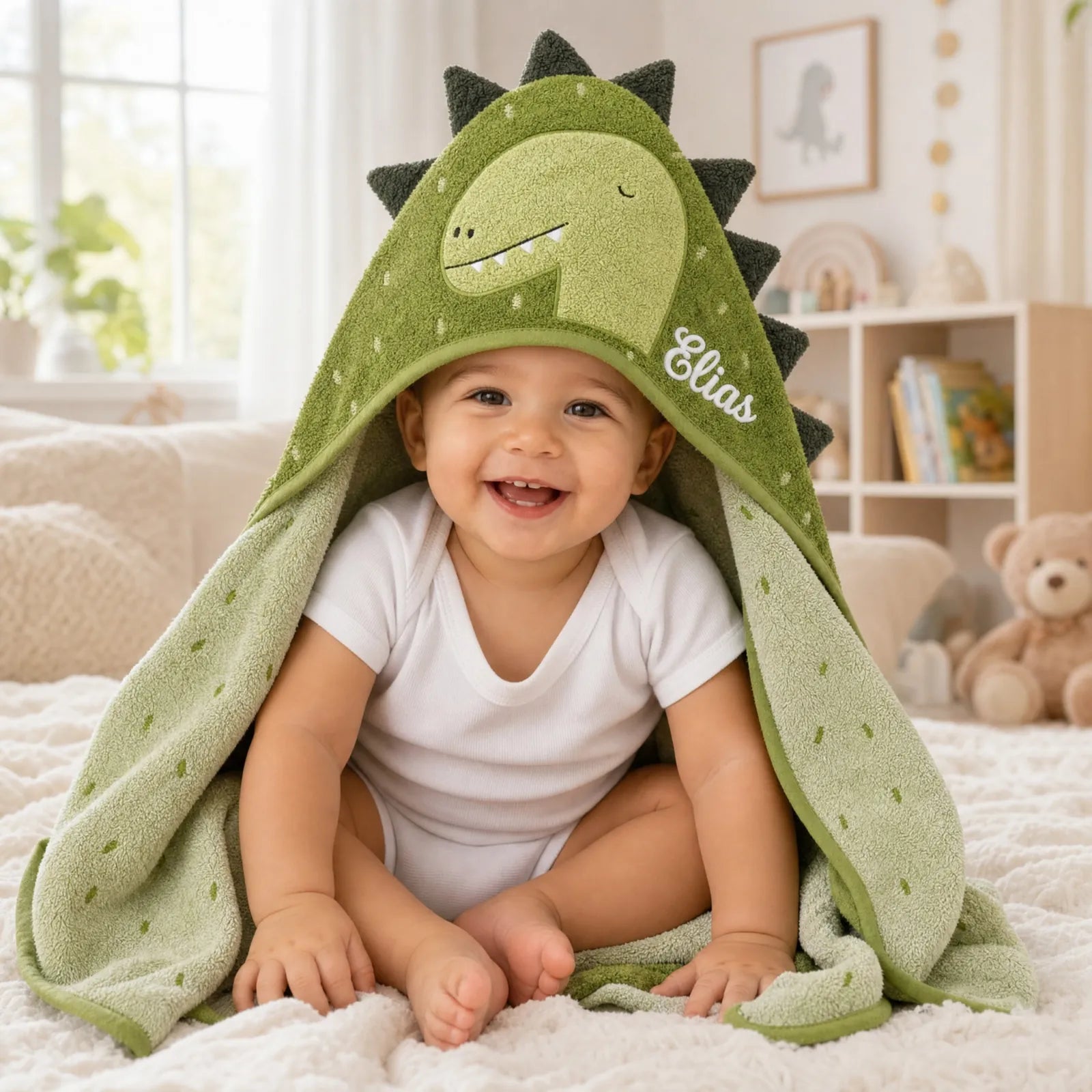 Trixie Kapuzenhandtuch Baby Dino, in zwei Größen erhältlich