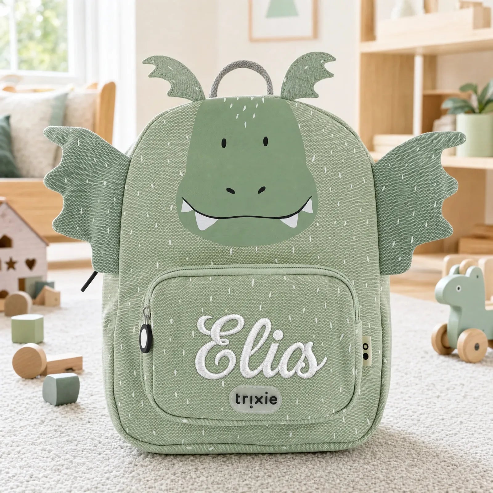 Trixie Kindergartenrucksack Drache, Groß 7,5 L, ab 3 Jahren