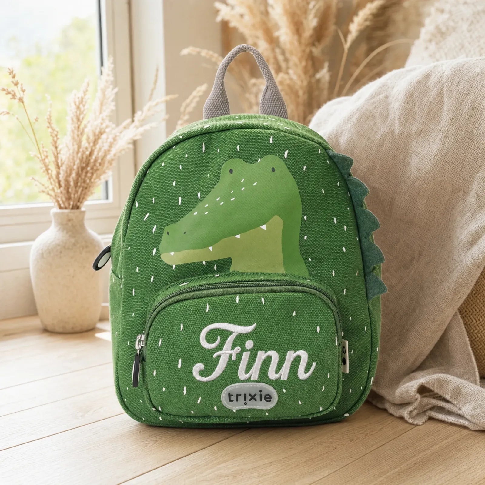 Trixie Kindergartenrucksack Krokodil, Groß 7,5 L, ab 3 Jahren