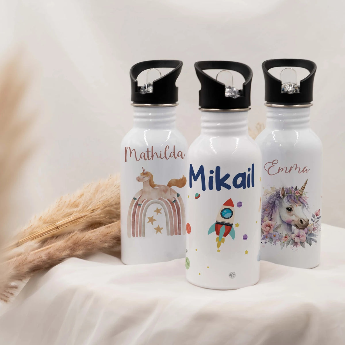 Trinkflasche Kinder Edelstahl - Weltraumrakete