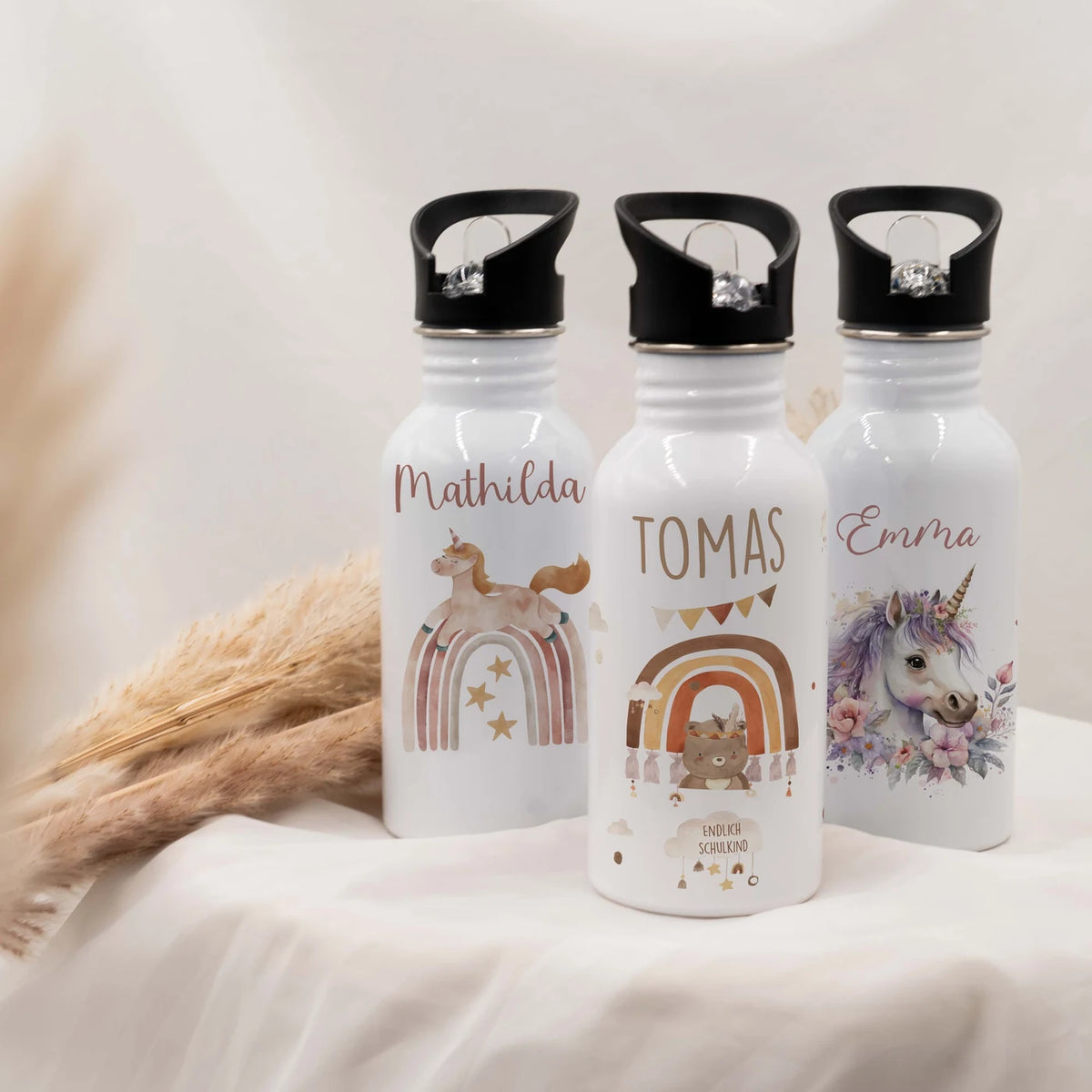 Trinkflasche Kinder Edelstahl - Boho Bär