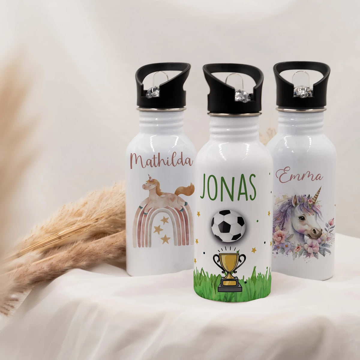 Trinkflasche Kinder Edelstahl - Fußball Champion