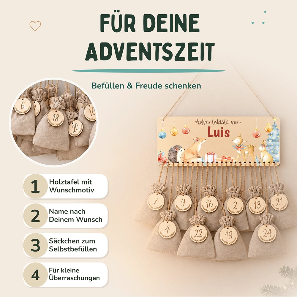 Personalisierter Adventskalender Weihnachtsfamilie