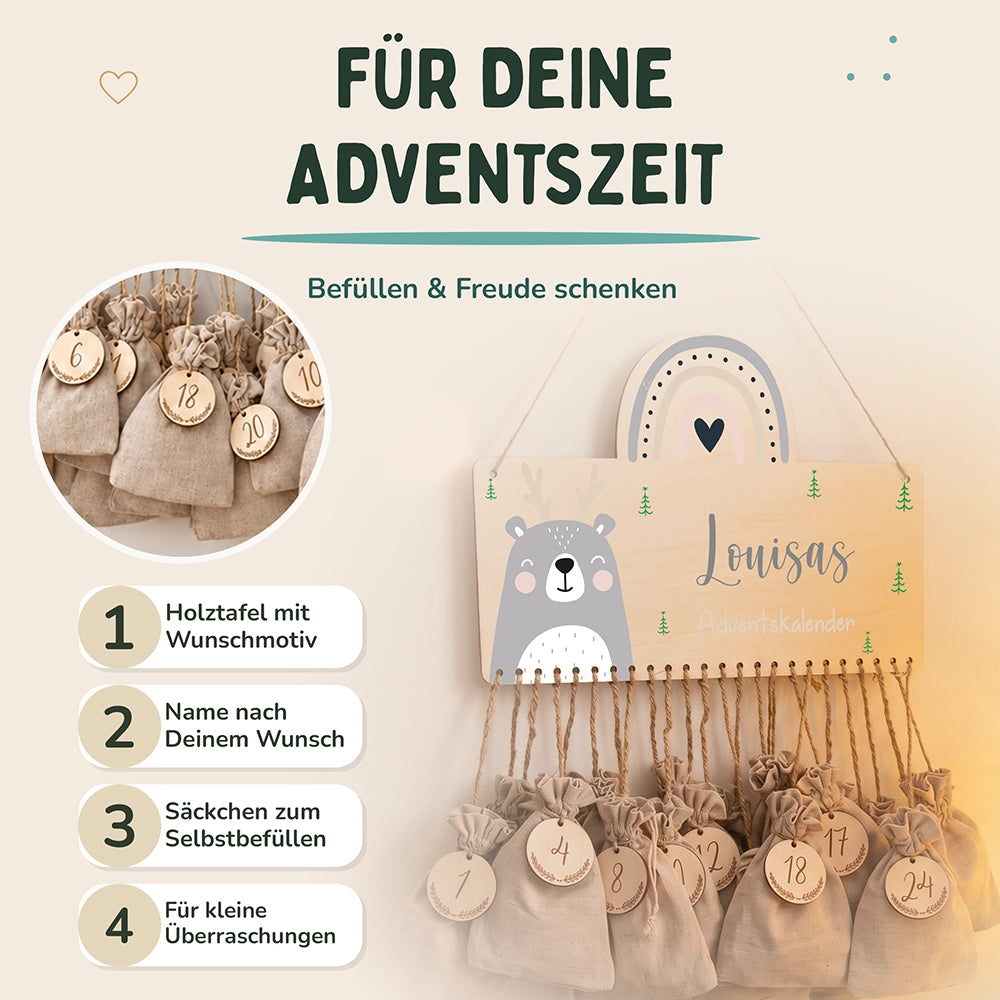 Adventskalender Kinder - Rehntierchen