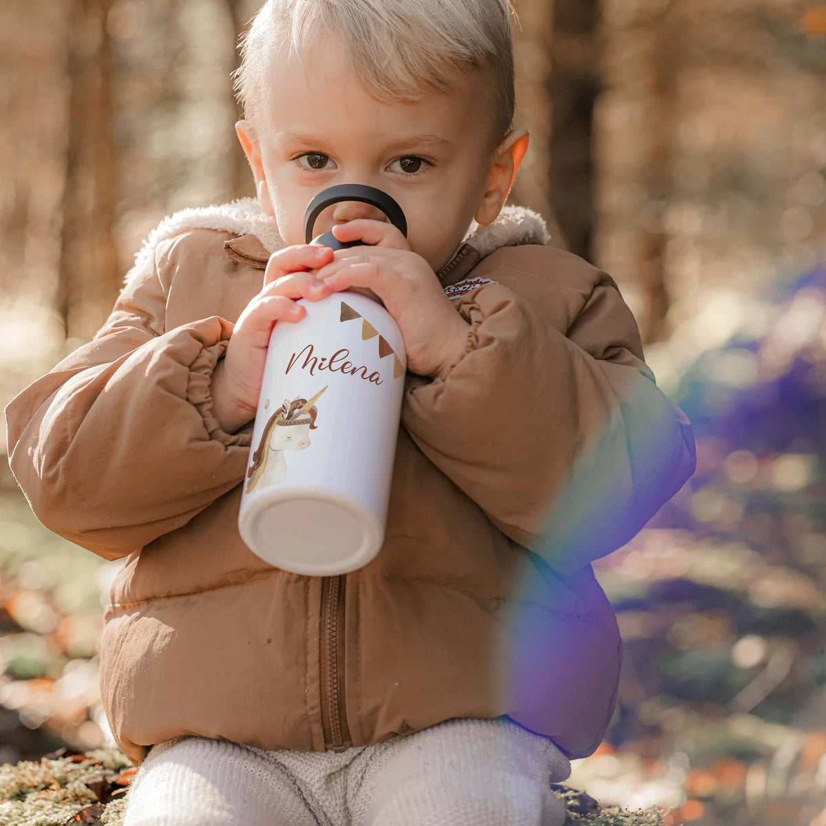 Trinkflasche Kinder Edelstahl - Einhorn