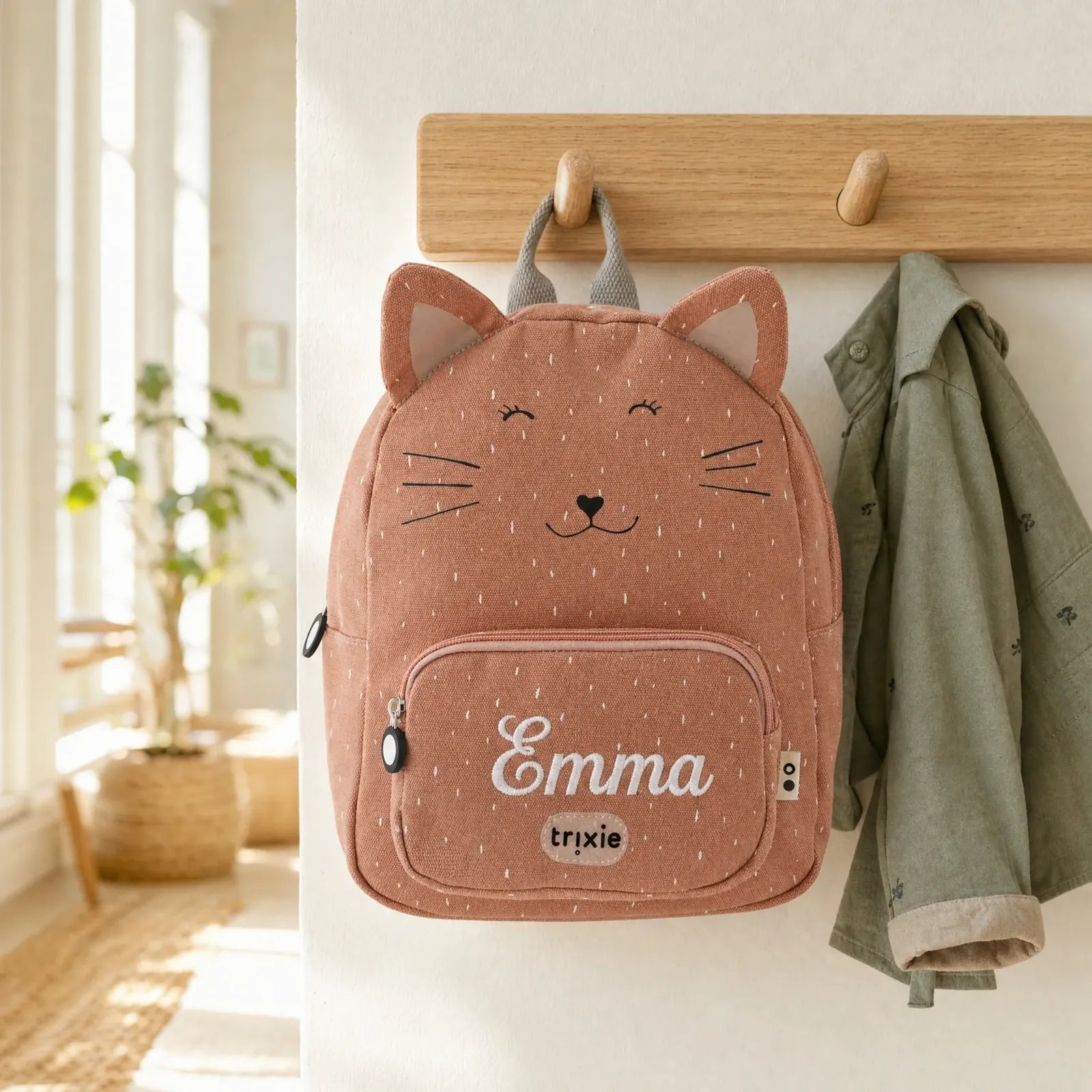 Trixie Kindergartenrucksack Katze, Baumwoll-Außenseite mit Wunschname