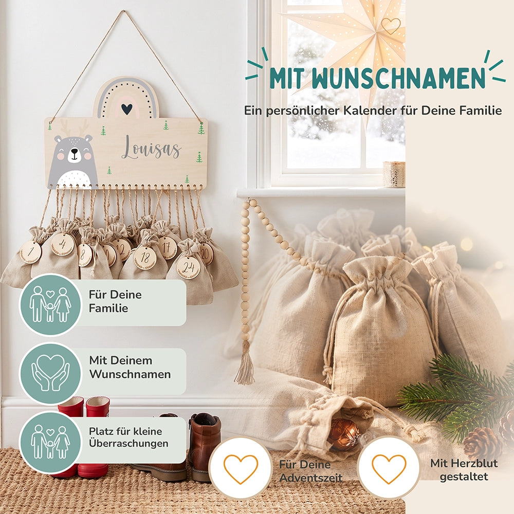 Adventskalender Kinder - Rehntierchen
