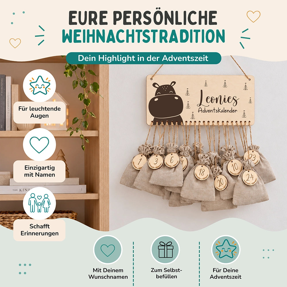 Adventskalender Kinder -  Nilpferd