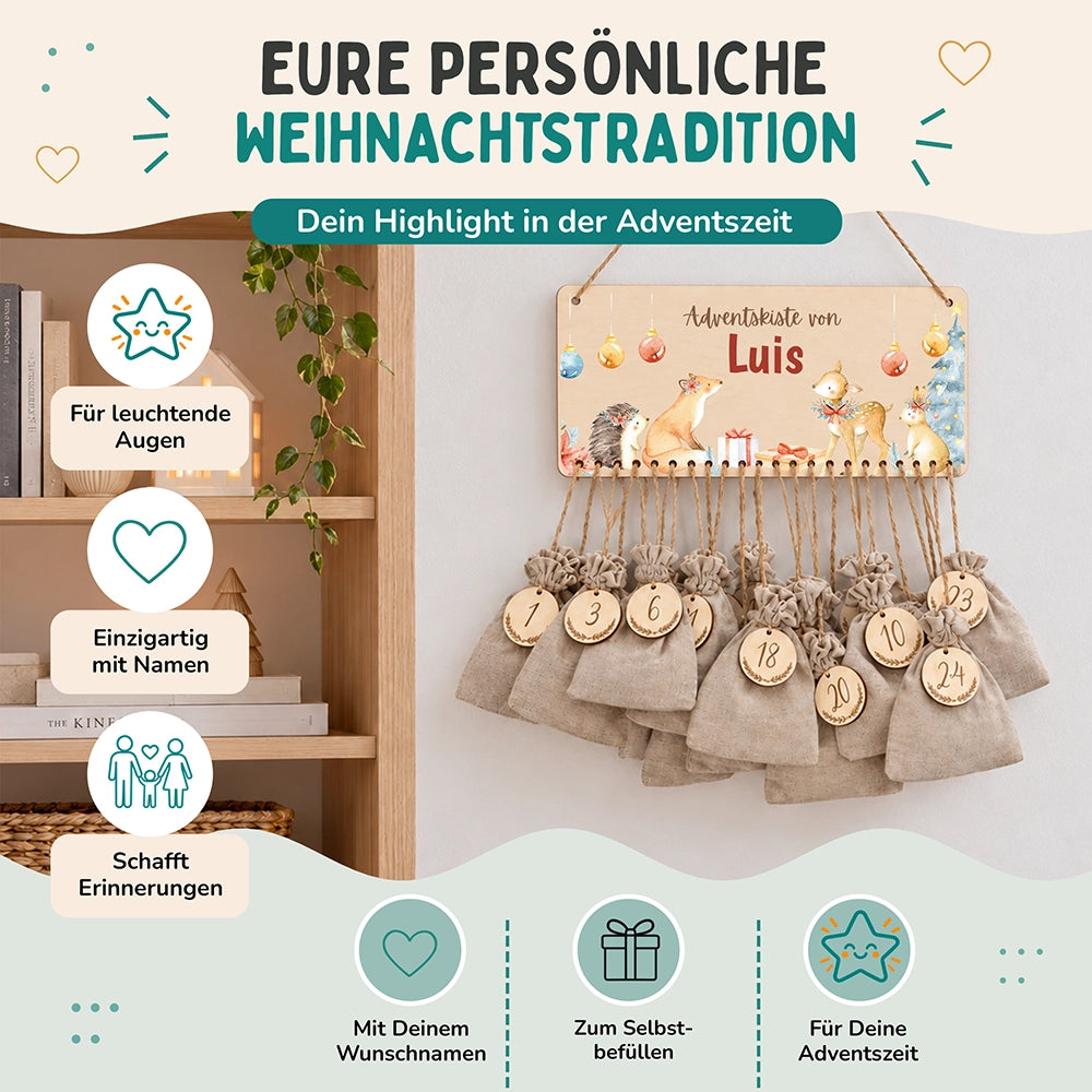 Personalisierter Adventskalender Weihnachtsfamilie
