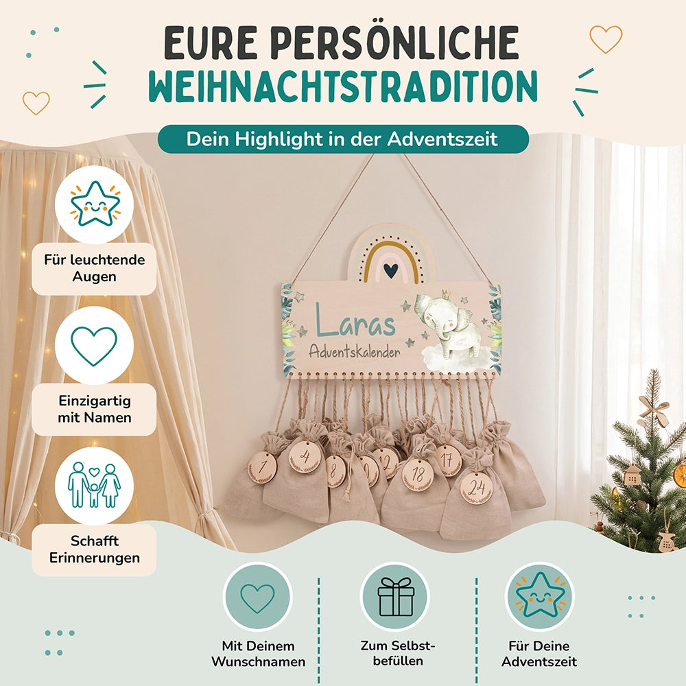Adventskalender Kinder -  Elefant