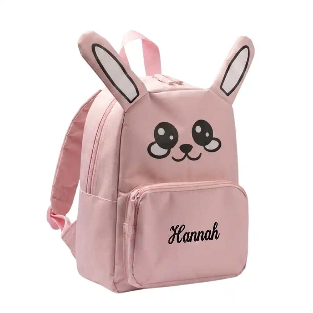 Personalisierter Kinderrucksack Hase, mit besticktem Wunschnamen
