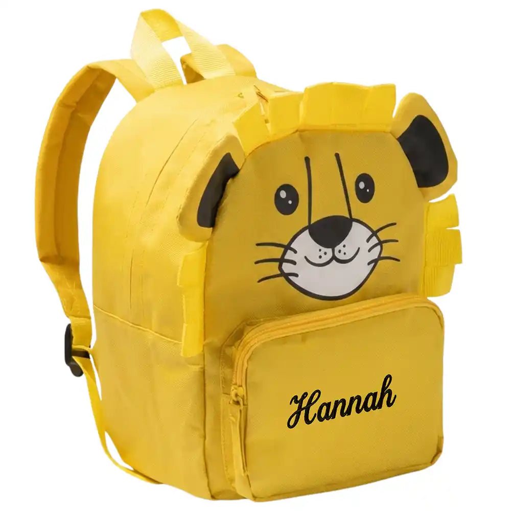 Personalisierter Kinderrucksack Löwe, mit besticktem Wunschnamen
