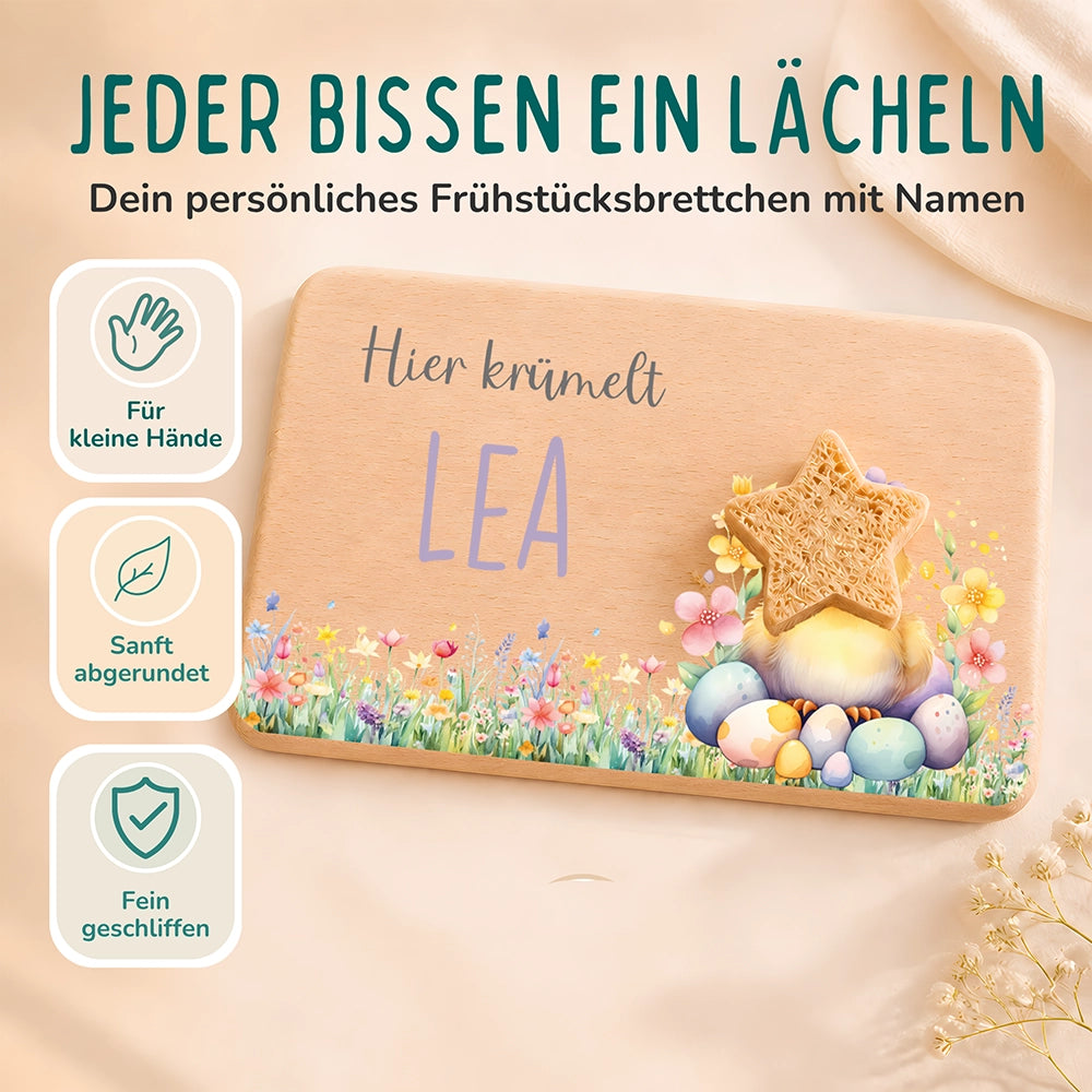 Frühstücksbrettchen Holz personalisiert