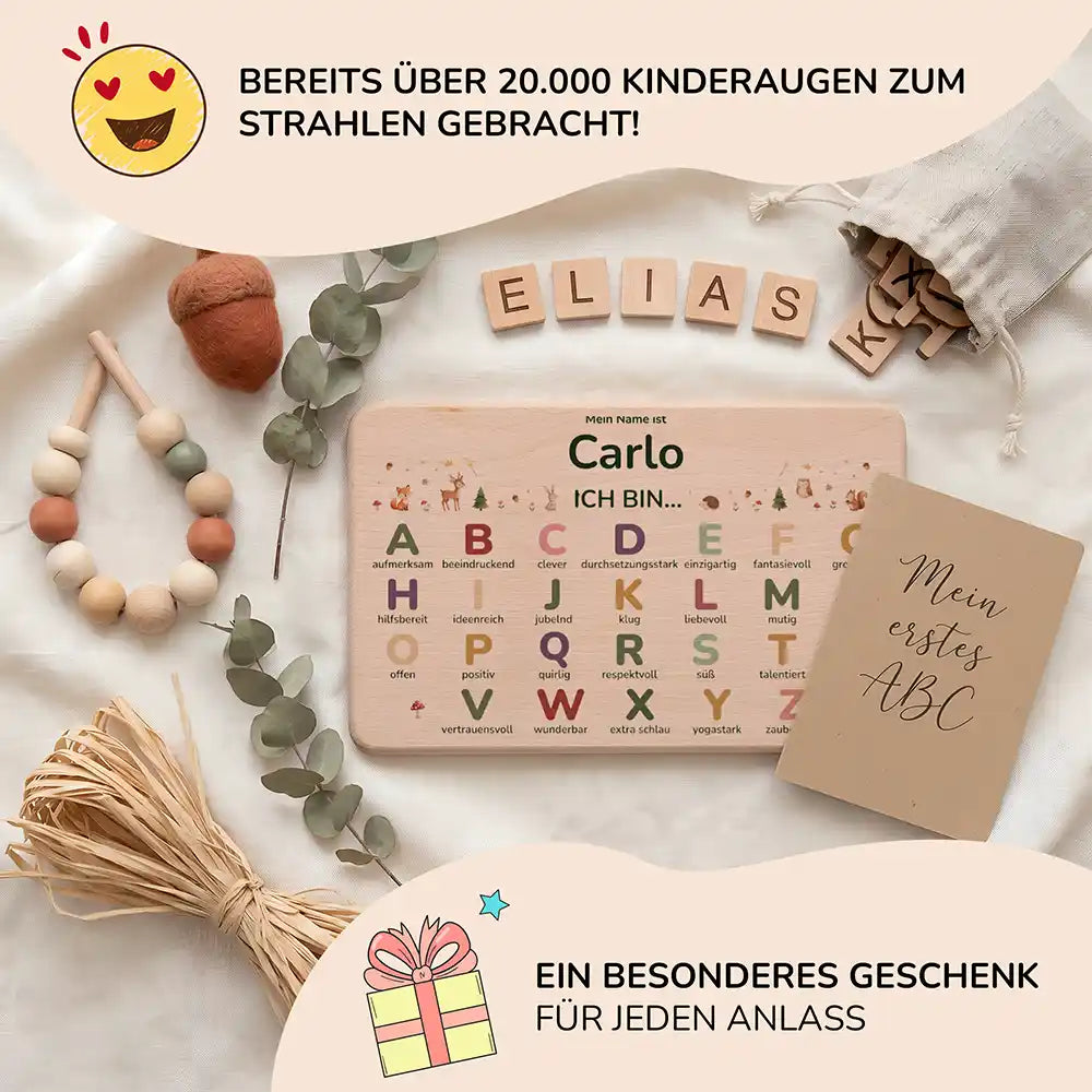 ABC Brettchen Kinder personalisiert Unterwasser Welt – Mein erstes ABC Lifestyle