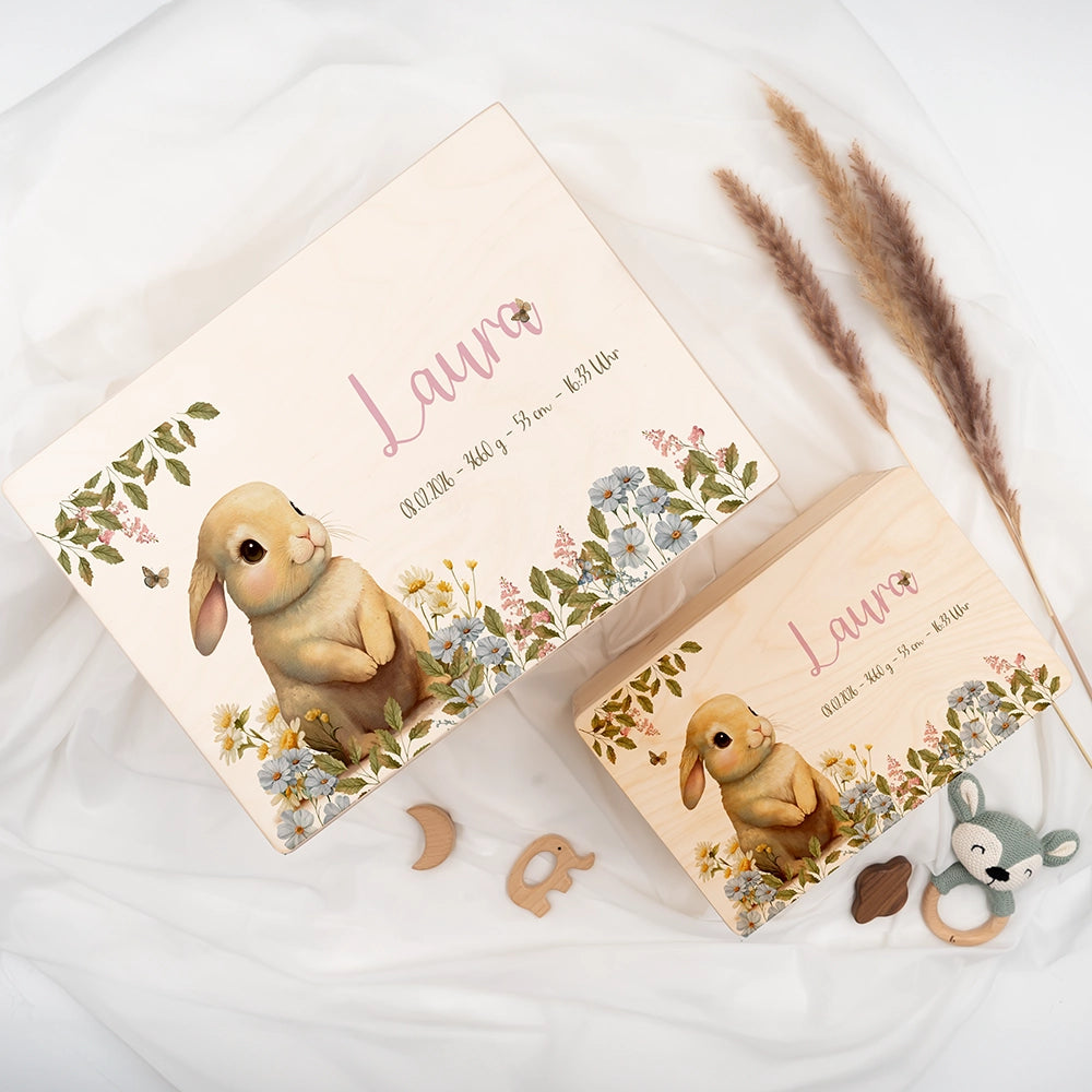 Erinnerungsbox Baby - Niedlicher Hase Ostern
