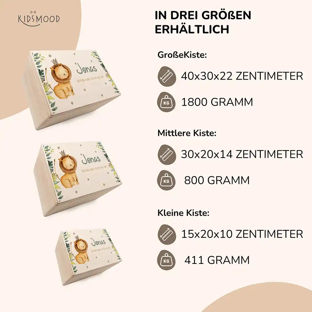 Erinnerungsbox Baby - Jungle Löwe