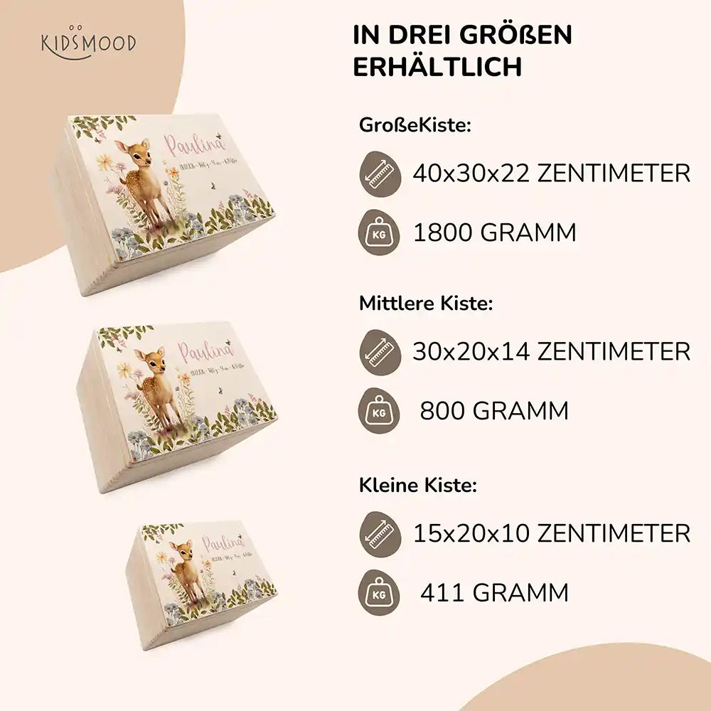 Erinnerungsbox Baby - Reh im Wald