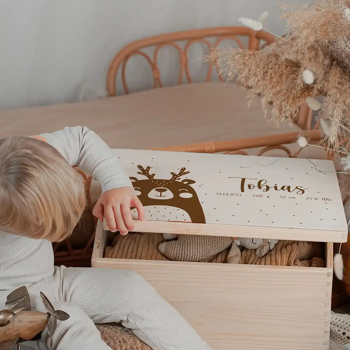Personalisierte Erinnerungskiste X-Mas Bär