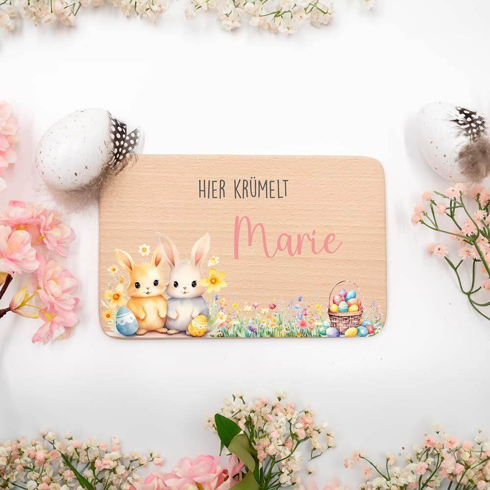 personalisiertes frühstücksbrettchen mit individuellem design