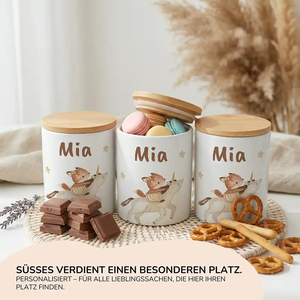 Personalisierte Keksdose Fuchs & Einhorn - Ansicht 15
