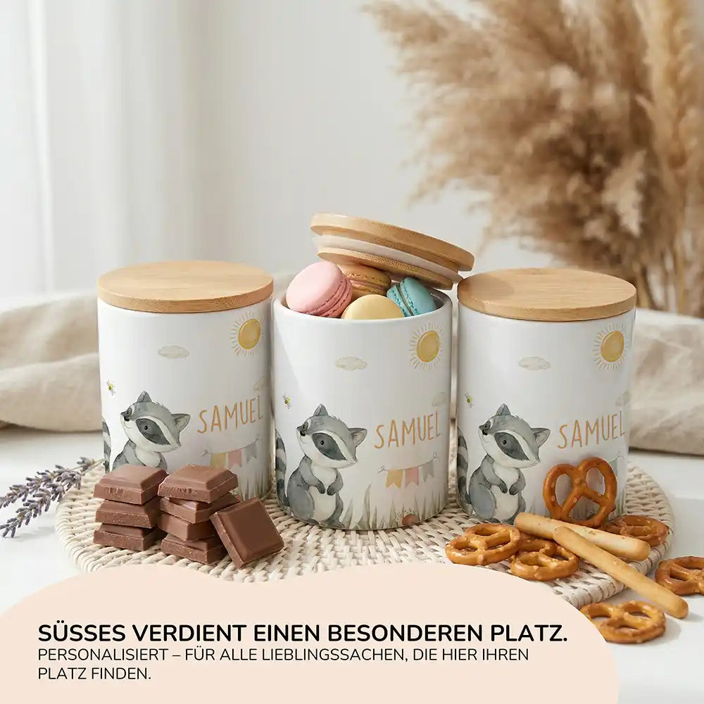 Personalisierte Keksdose Waschbär Sommer - Ansicht 15